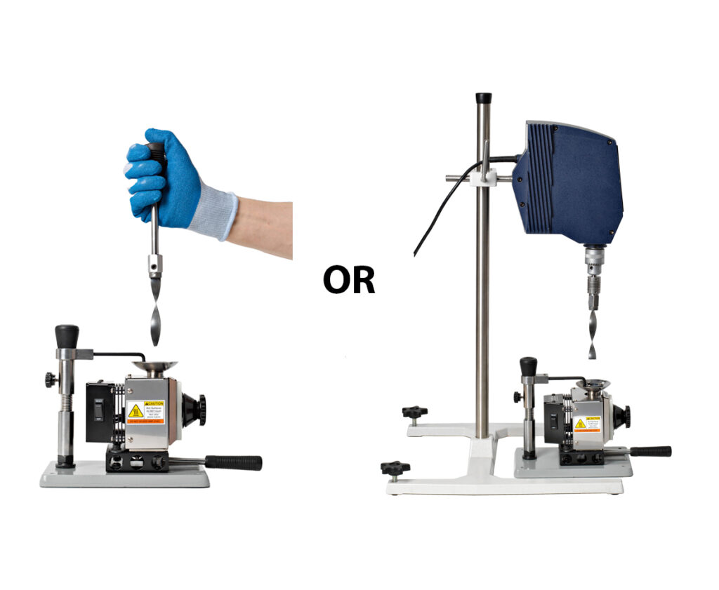 hand mixing tool vs. overhead mixer