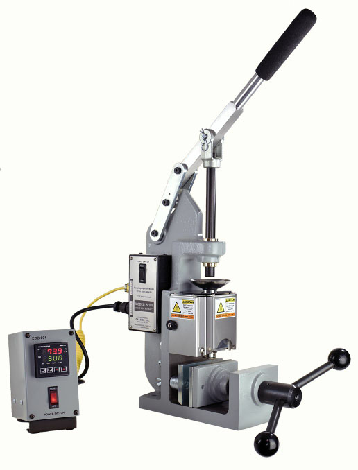 Model B-100 hand operated plastic injection molding machine